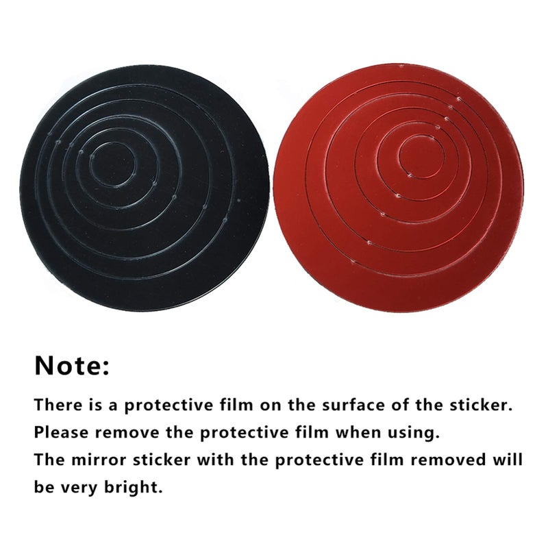 AQRICHFOX 24Pcs Acrylic Circle Mirror Wall Stickers DIY Decals Modern Art Mural for Home Living Room Bedroom Decor Black and Red - Image 4